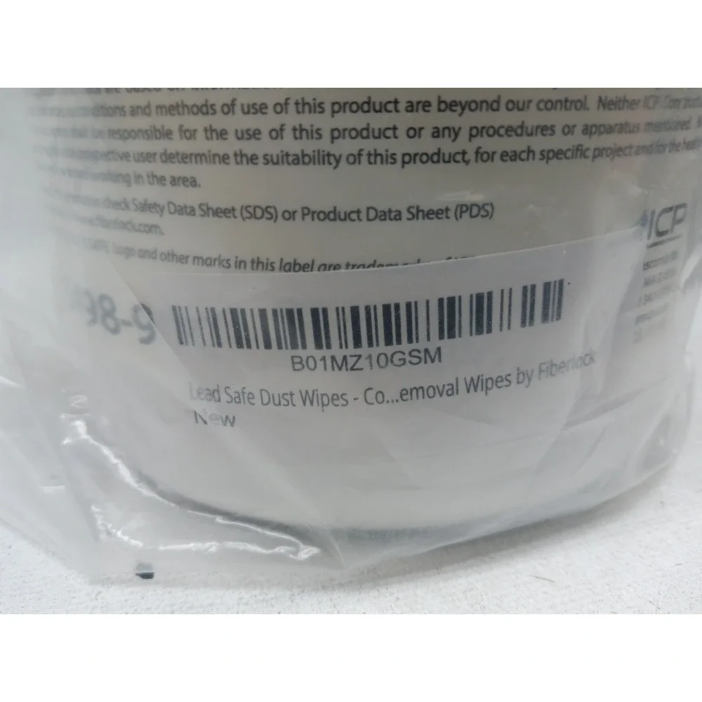 Fiberlock‎ Lead Safe Dust Cloths, 90 Wipes [SEALED]